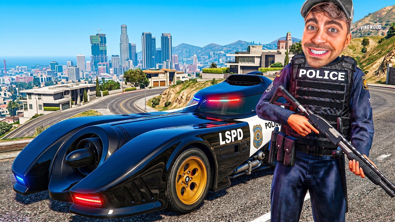 قراند 5 محاكي الشرطة - سيارة باتمان الخرافية - GTA V