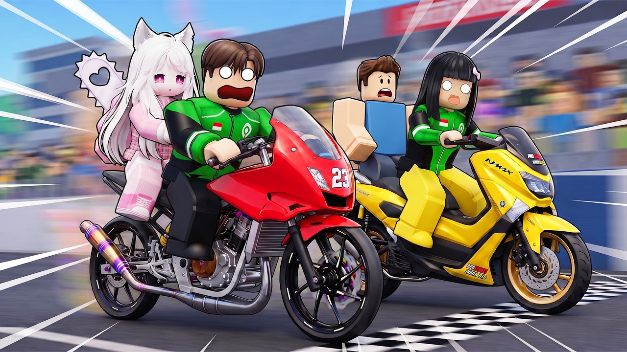 Yuta Mio Jadi Ojek Online Untuk Beli Motor Drag Paling Kencang | ROBLOX