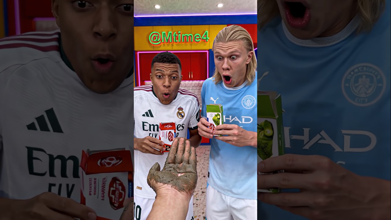 Haaland and Mbappé Watched the Strangest Hand Wash Ever 😂 #parody #football #haaland
