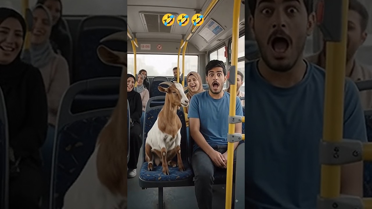 صخلة تصعد بالباص وتقعد جنب الركاب! 🚌🐐😂 September 7, 2026