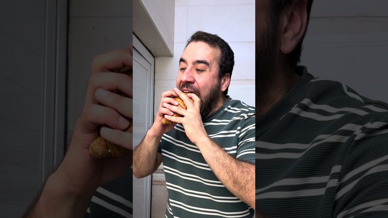 من الاخت تجرب ترند الكرواسون😂.#ضياء_طلال