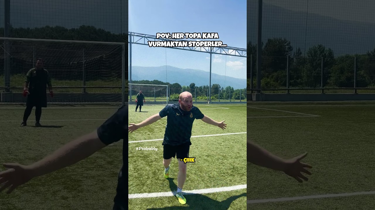 HER TOPA KAFA VURMAKTAN STOPERLER 😅😅 #futbol #football #probably