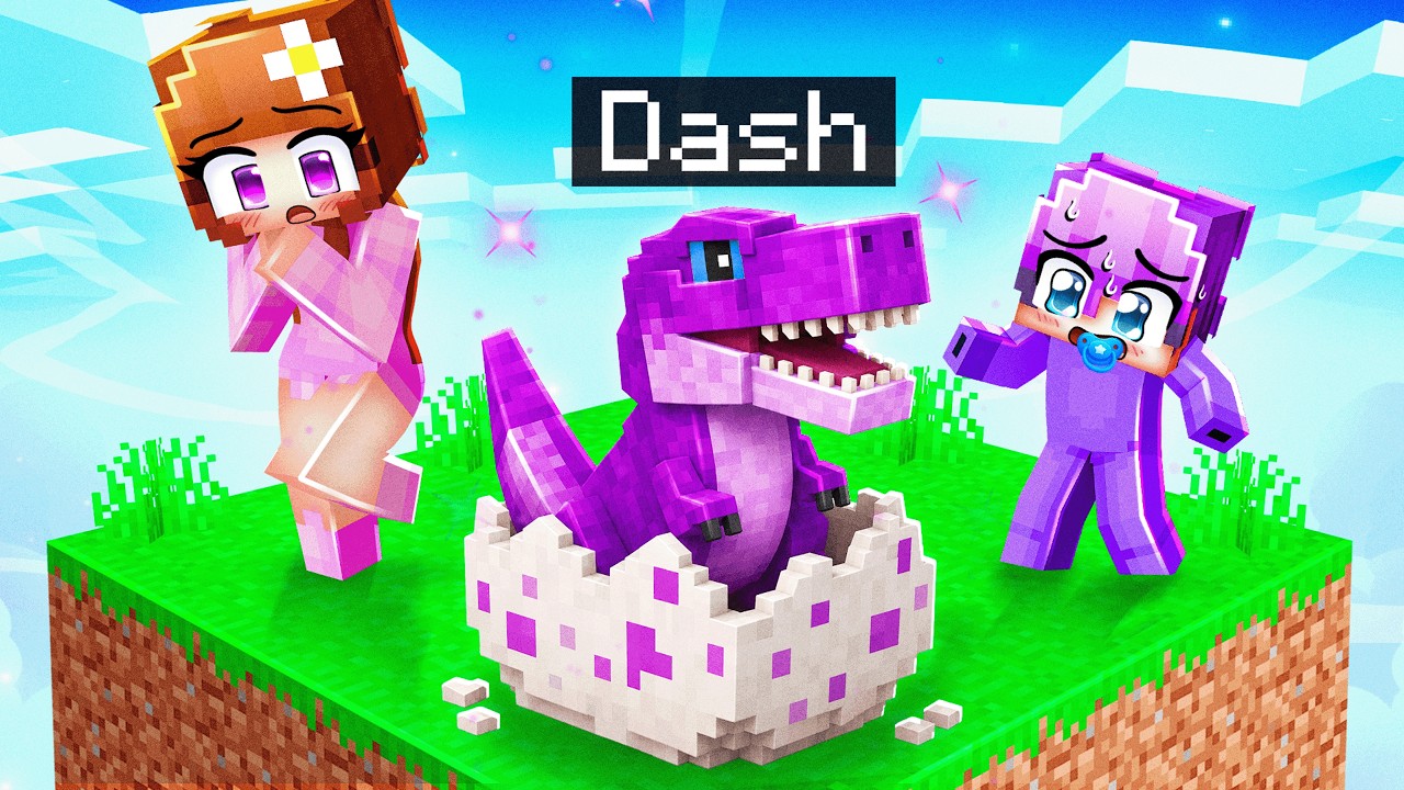 I Pretended to be a BABY T-REX on ONE CHUNK!