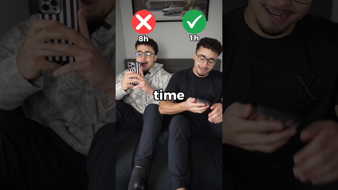 8 Hour vs 1 Hour Screen Time