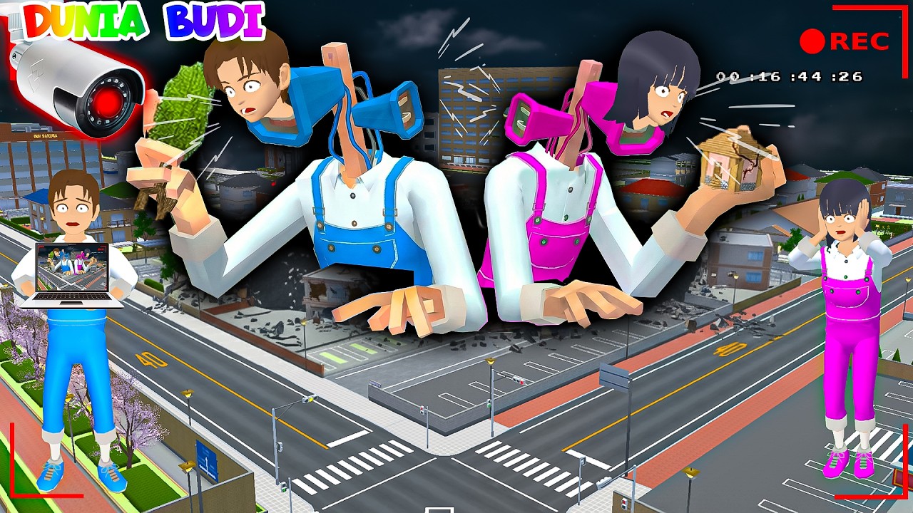 Yuta Mio Panik! CCTV Merekam SIREN HEAD YUTA MIO RAKSASA Di Kota Sakura😱