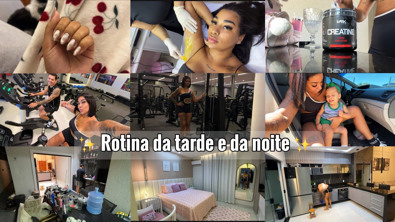 VLOG: Nossa Rotina| Unha + depilação| Mudei de academia| Treino + Colocando a casa pra dormir ✨
