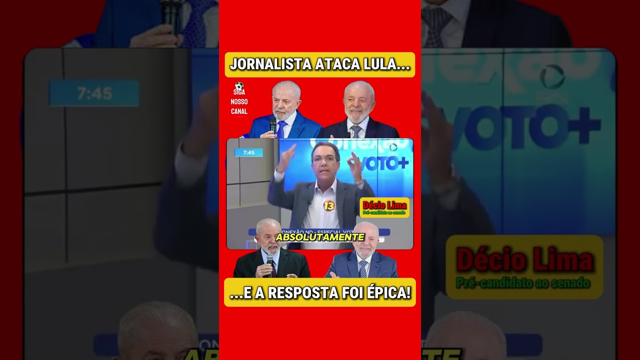 Jornalista ATACA Lula e PRÉ-CANDIDATO do PT DÁ RESPOSTA ÉPICA! Você PRECISA ver isso! #lula