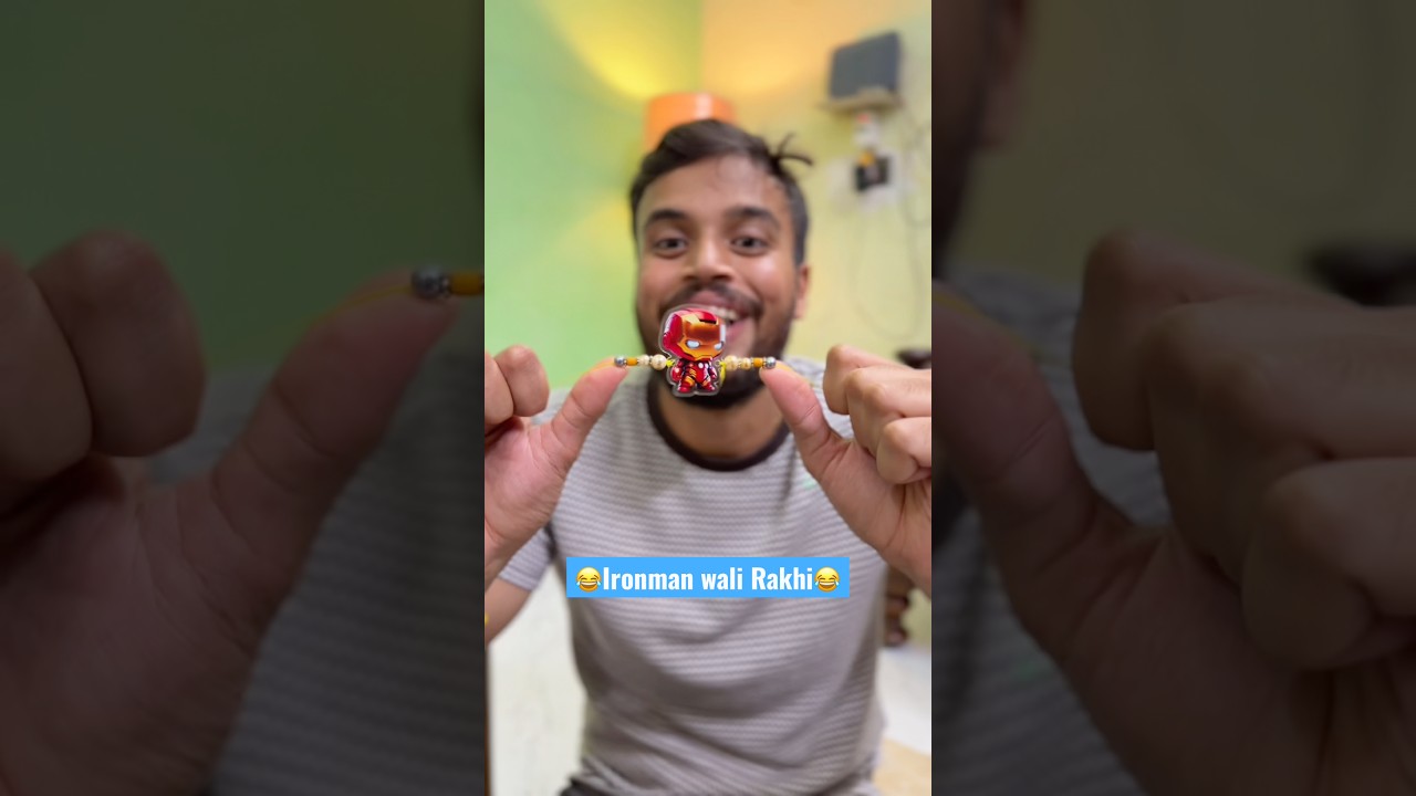 Ironman wali Rakhi 😂😂 #shorts #trending #rakshabandhan #rakhi #comedy #funny