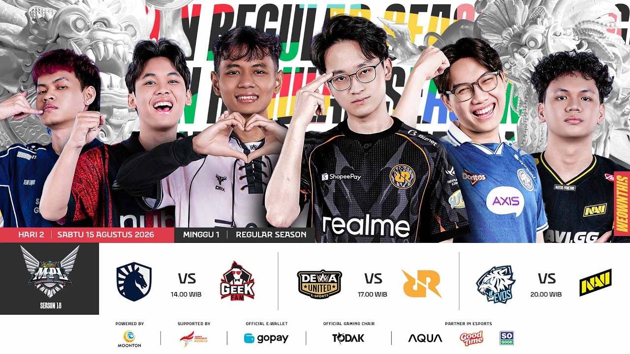 🔴 LIVE | MPL ID S18 | Minggu 1 Hari 2 | Bahasa Indonesia