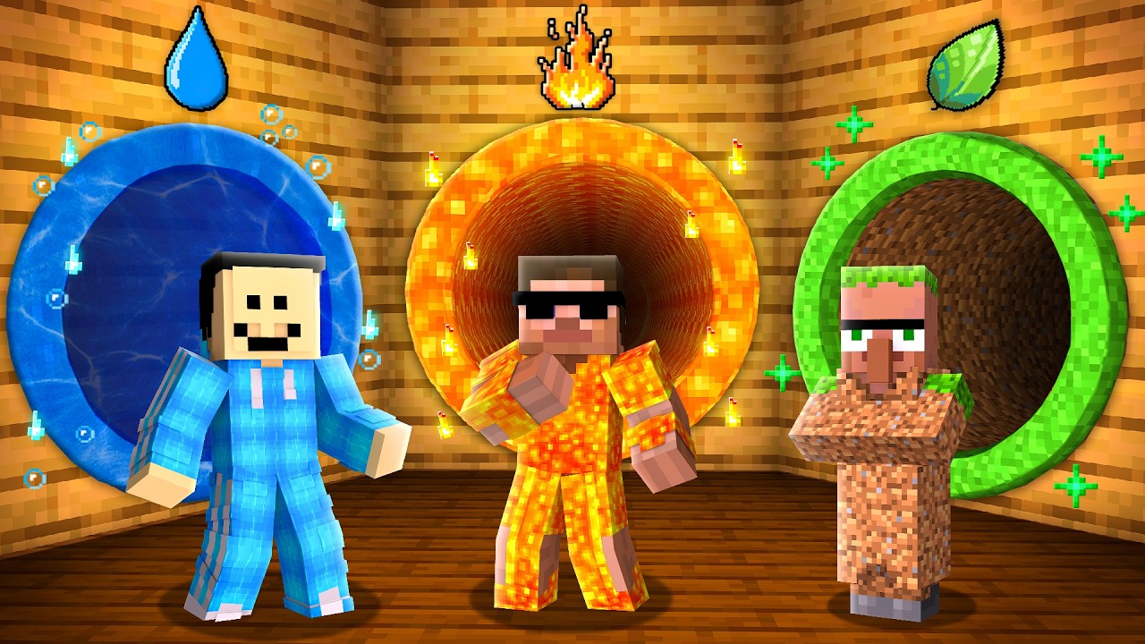 Elemental Tunnel Challenge in Minecraft..