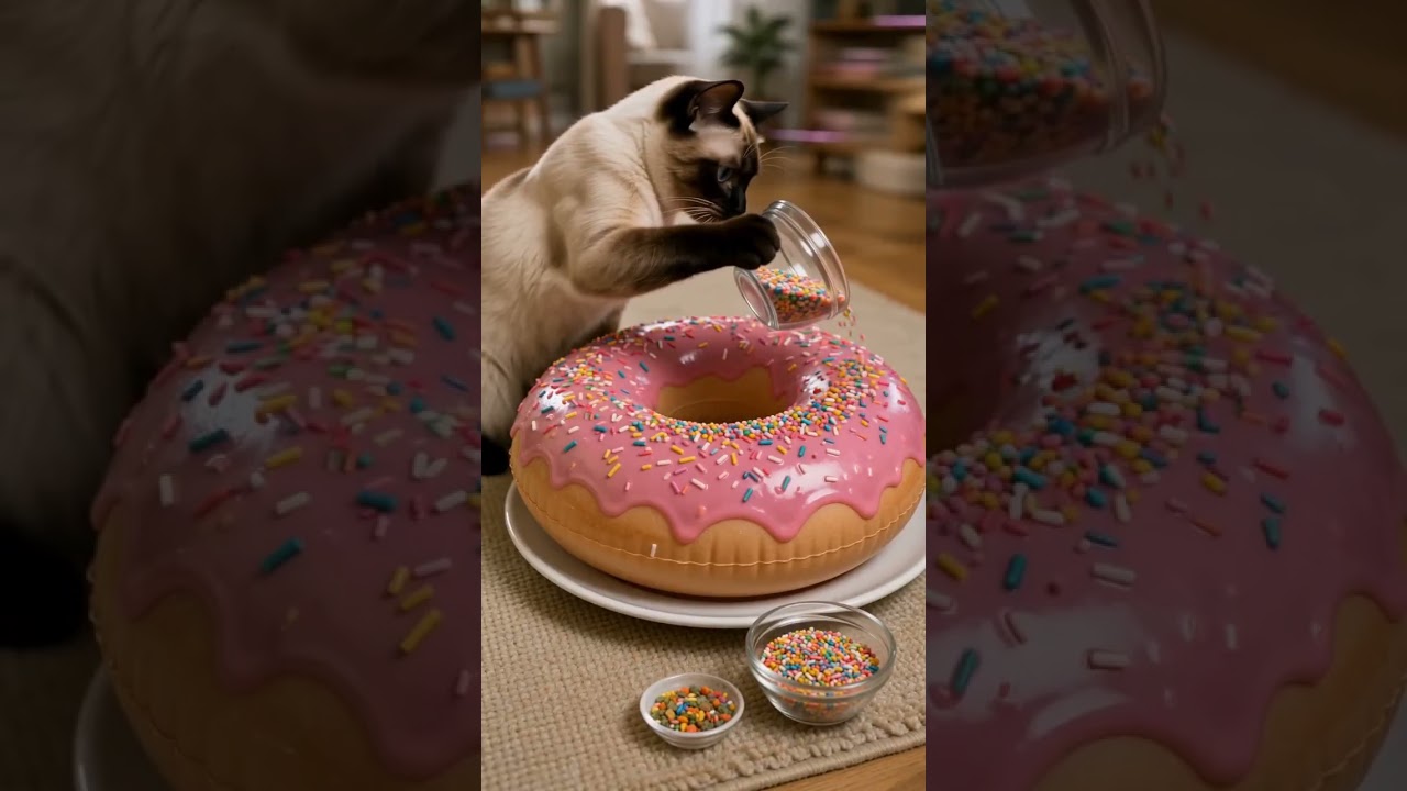 Can This Puppy Finish a Giant Donut? 🍩