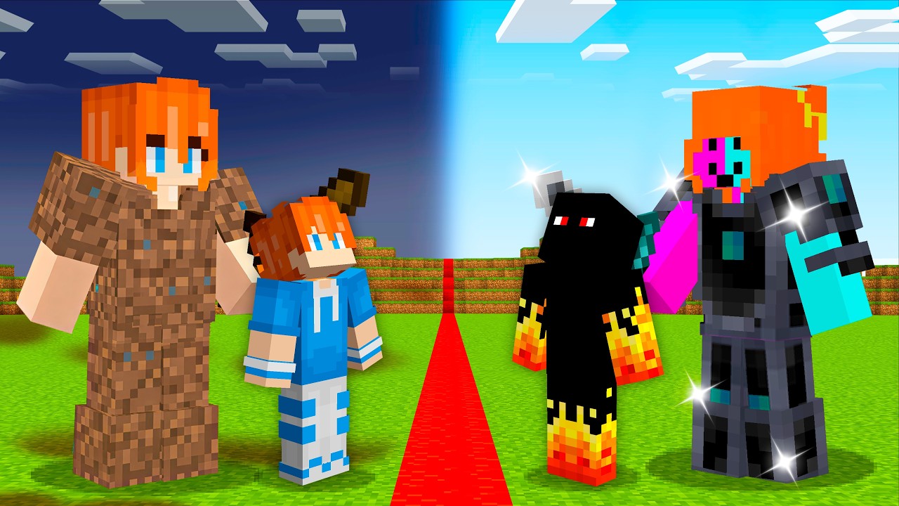 NAMORADA NOOB VS PRO NO MINECRAFT