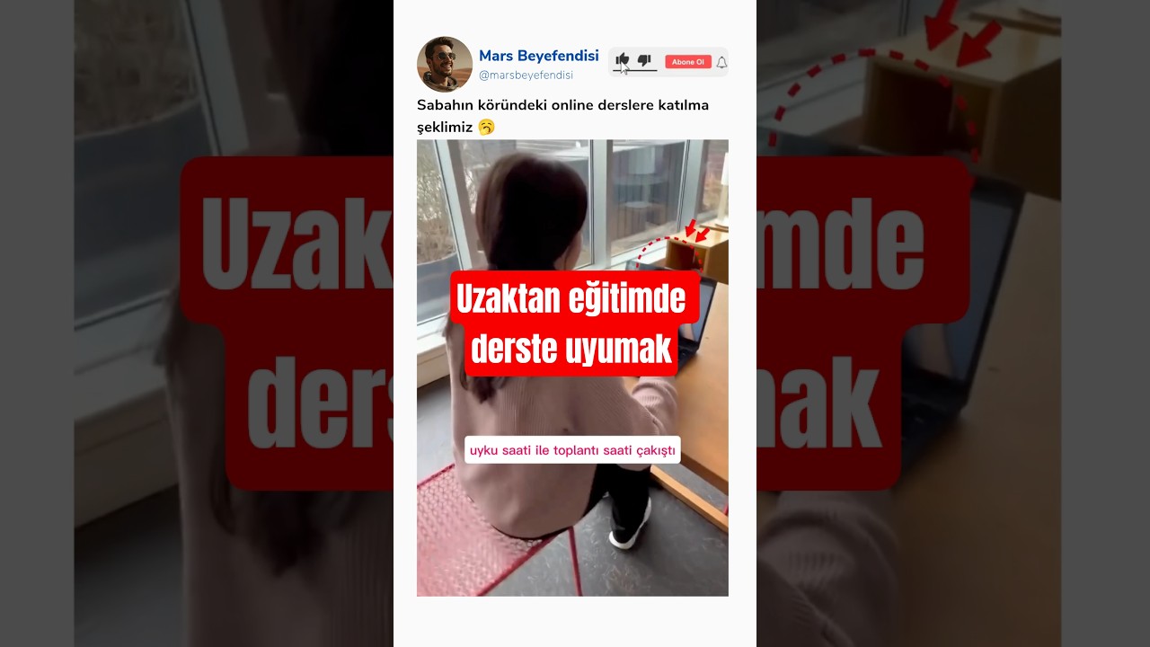 Çevrimiçi toplantı uyku saatine denk geldi