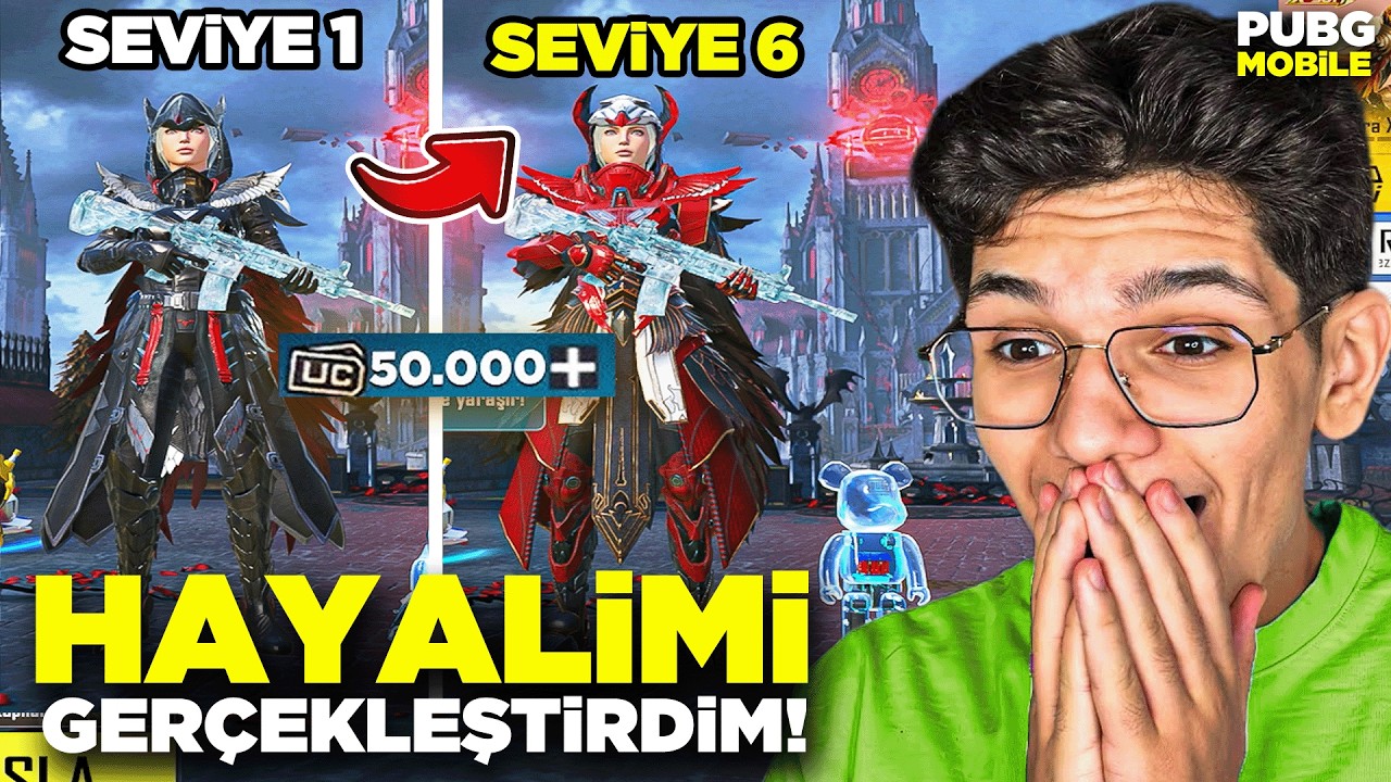 HAYALİMİ GERÇEKLEŞTİRDİM! KANLI KUZGUNU 6 SEVİYE YAPTIM ! - PUBG MOBİLE