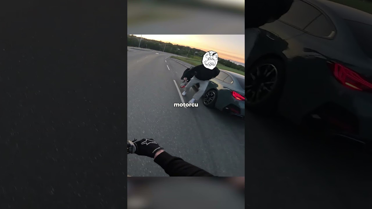 Bu motorcu kaçmak için saklandı ama...
