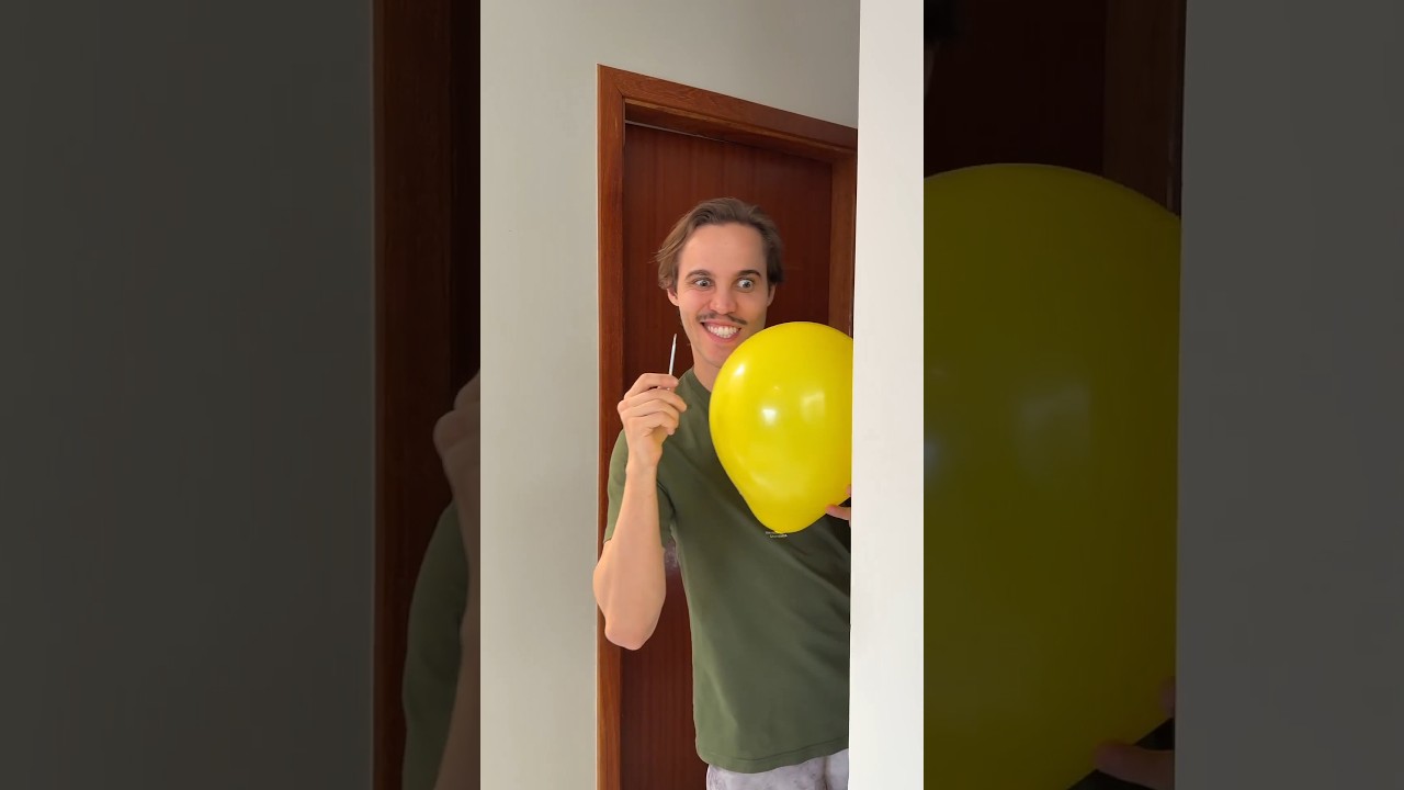 😂 SHE’S FAST ASLEEP… WILL THIS BALLOON WAKE HER?! 🎈😱 #SHORTS