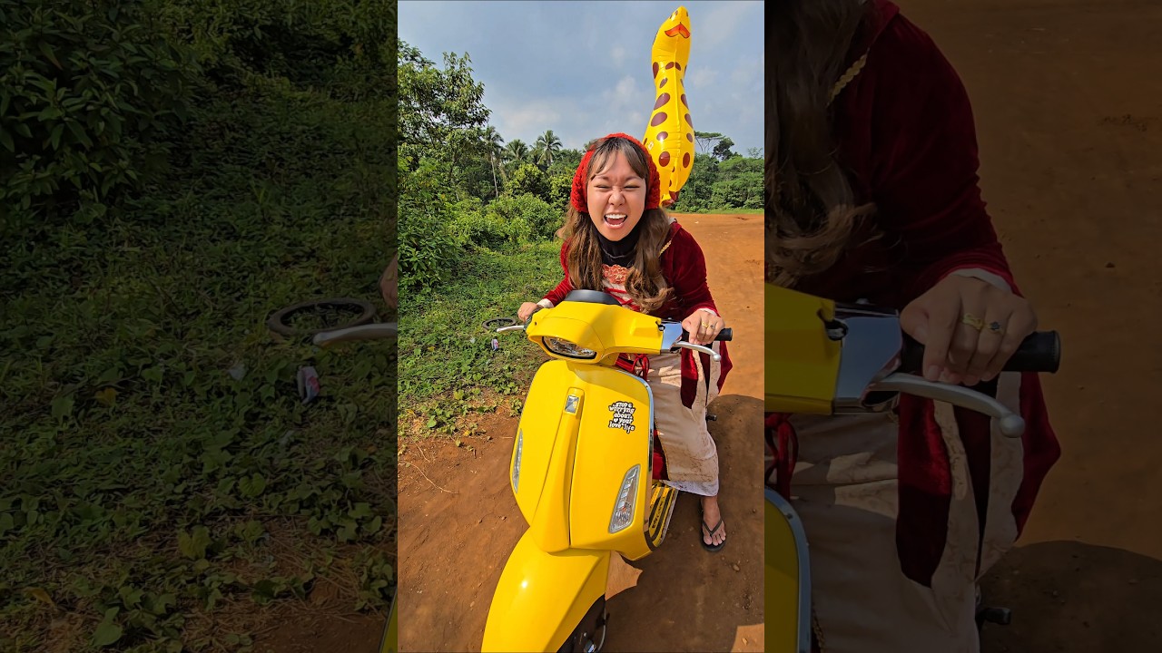 bawang merah naik motor kuning jerapah juga kunig#trendingshorts