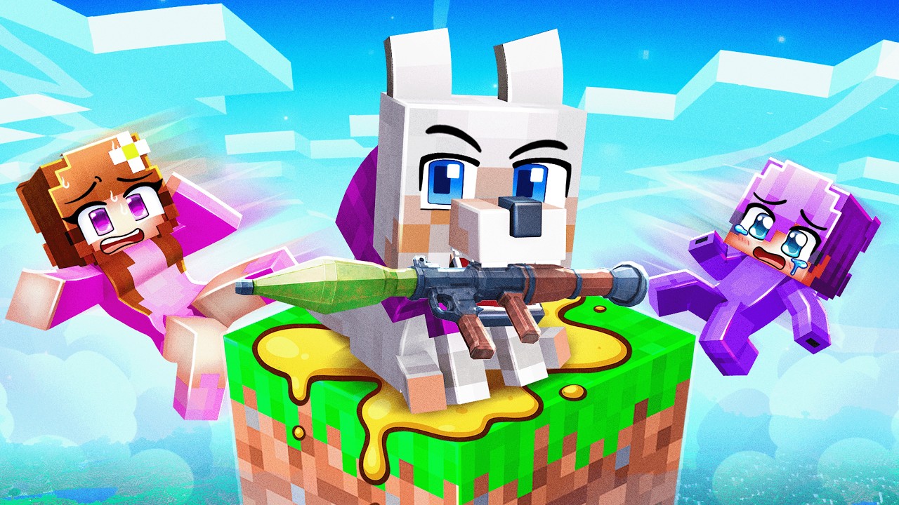 I Became a BABY DOG with a GUN on One Block