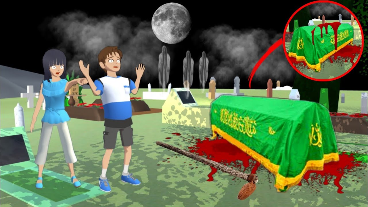 yuta mio panik keranda may4t berlumuran d4r4h muncul di kuburan! | SAKURA SCHOOL SIMULATOR