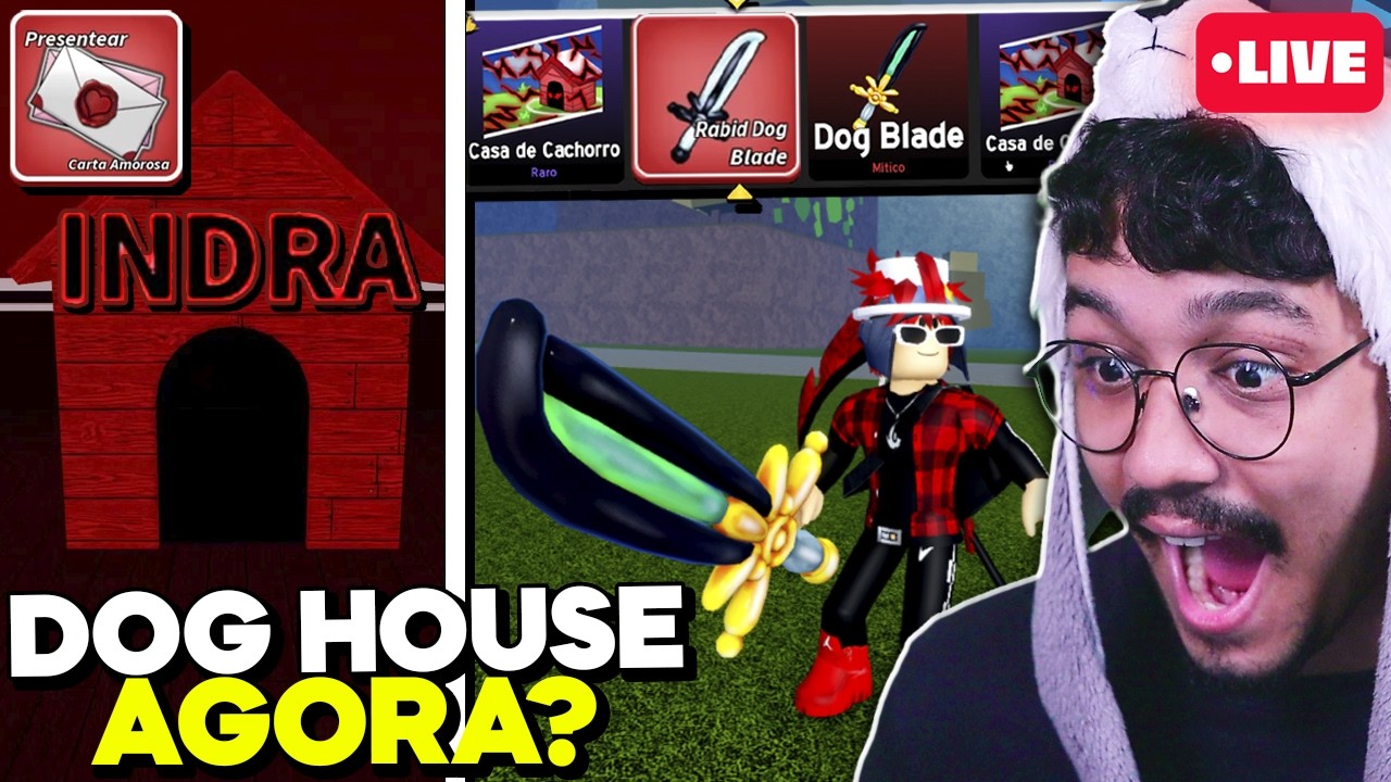 🔴 DOG HOUSE EVENT AGORA?? PEGUE DOG BLADE no BLOX FRUITS! ROBLOX LIVE