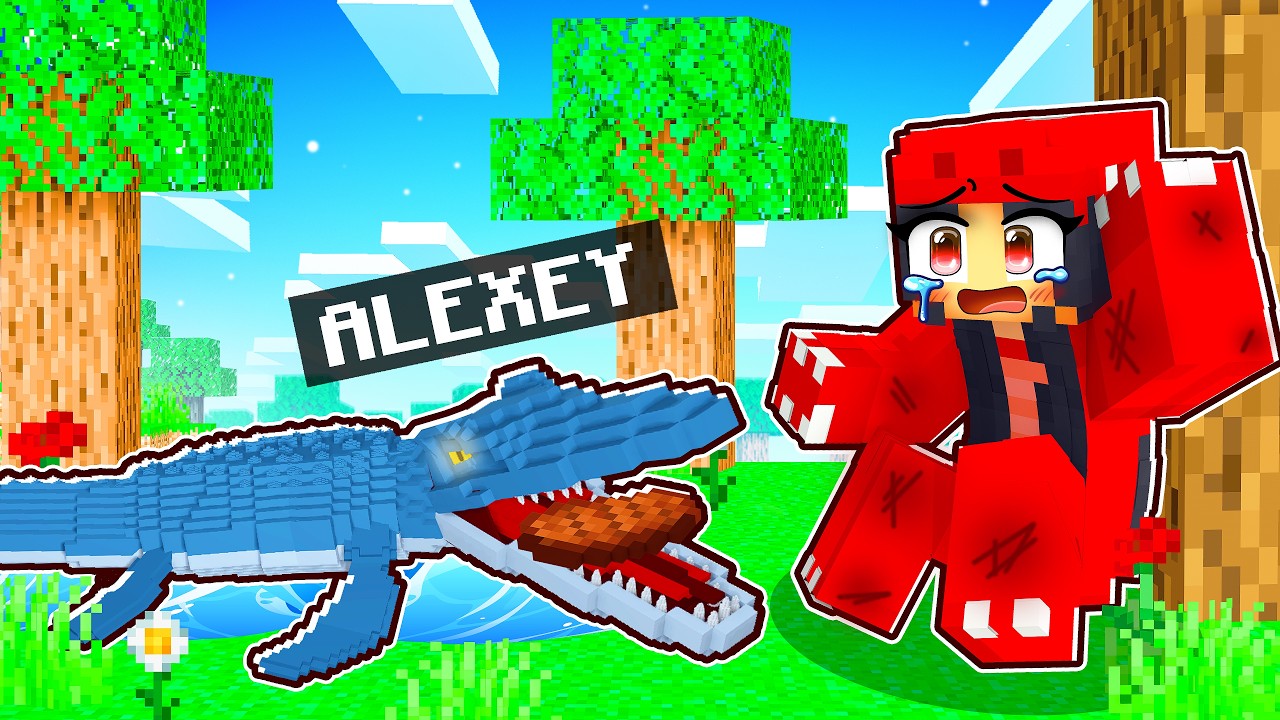 NASCI como BEBÊ MOSASSAURO no Minecraft