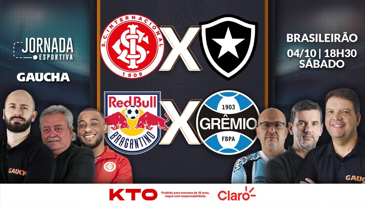 INTER 2x0 BOTAFOGO | BRAGANTINO 1x0 GRÊMIO | BRASILEIRÃO | JORNADA DIGITAL | 04/10/2025