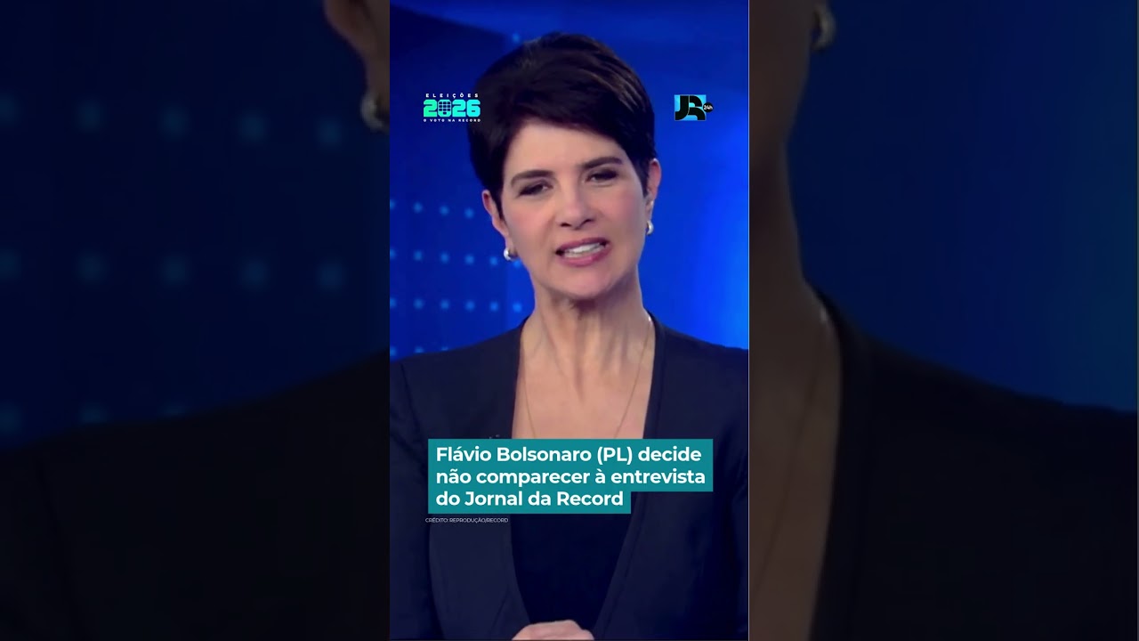 Flávio Bolsonaro (PL) decide não comparecer à entrevista do Jornal da Record. #JR24H #Shorts
