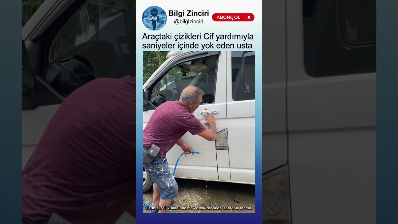 Çif Kullanarak Arabadaki Çizikleri Saniyeler İçinde Kaybeden Usta..🤔