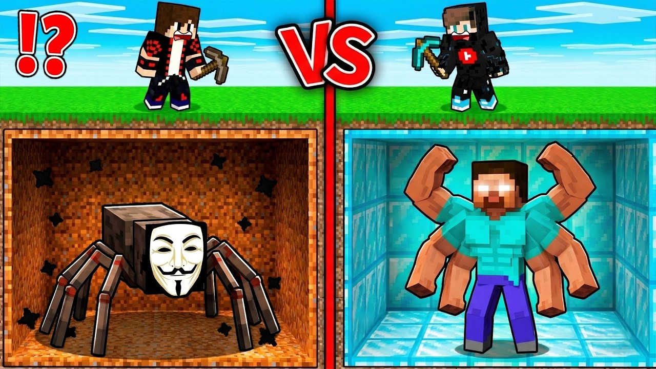 ماين كرافت : اكتشفت حفر الوحوش المرعبة ولكن لا تختار الحفرة الخطأ !!؟ 🔥😱