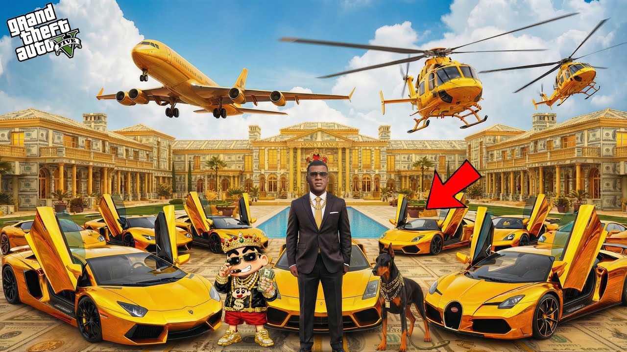 GTA V : Franklin And Shinchan Won The Biggest Jackpot Lottery Prize In GTA 5 Telugu |#gta5