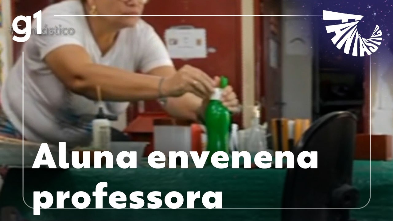 Fantástico: Professora intoxicada por mercúrio grava aluna colocando metal em garrafa de água