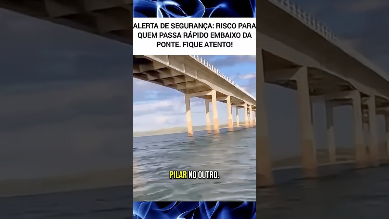 homem alerta perigo ao passar com embarcação por baixo da ponte #mestredeobra