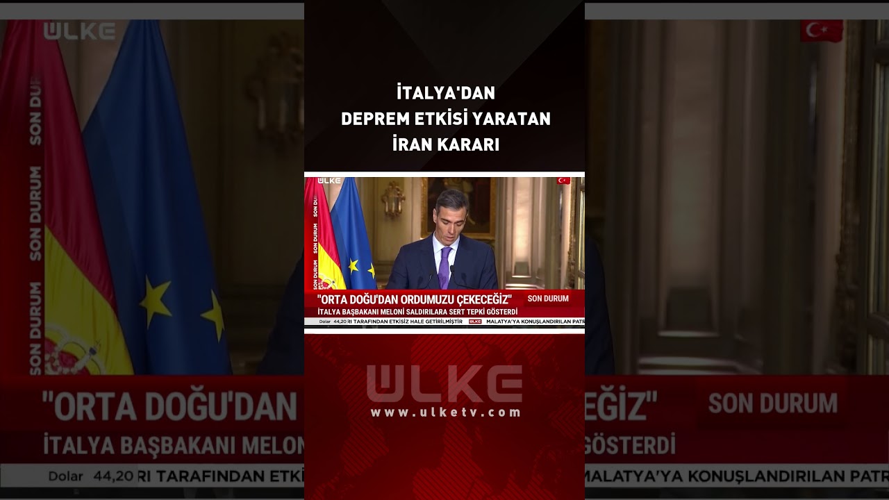 İtalya'dan Deprem Etkisi Yaratan 'İran' Kararı! #shorts