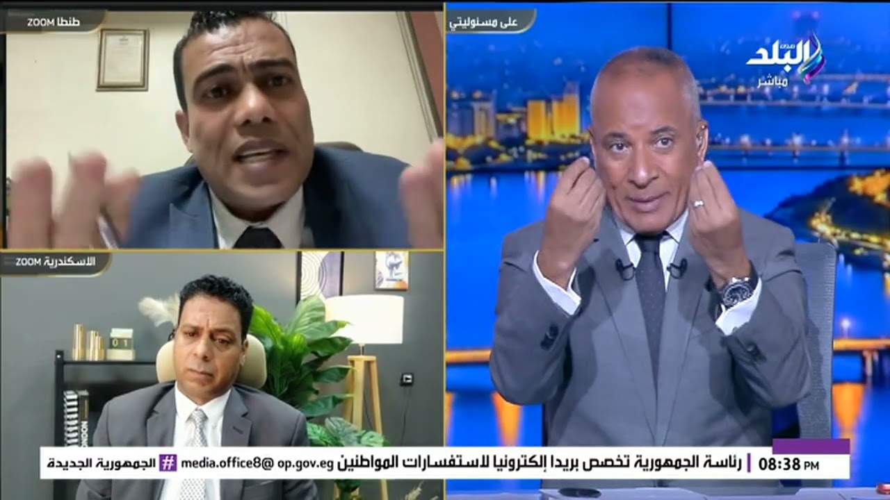 مواجهة على الهواء بين محامي دان زوجة حسام حسن ومحامي ابنته وزوجته الأولي