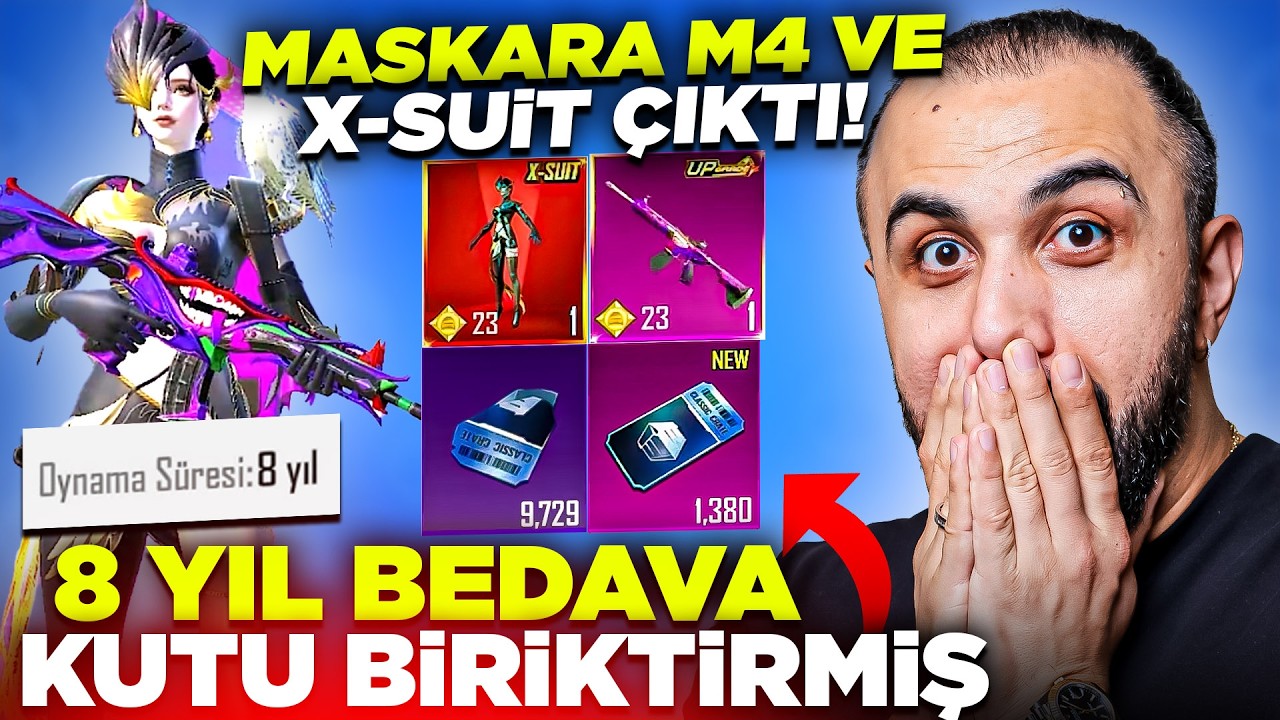 8 YILDIR KUTU BİRİKTİREN İZLEYİCİME HER ŞEYİ ÇIKARDIM!! 😱 (X-SUİT ve MASKARA ÇIKTI) PUBG Mobile