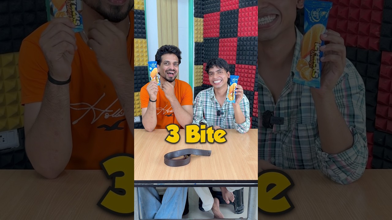 Ice Cream Eating Challenge In Minimum Bite🤪 #shorts