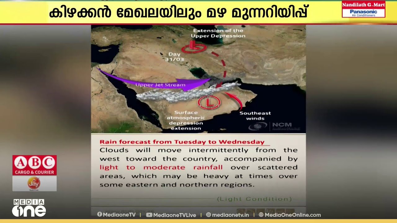 UAEയിൽ നാളെയും മറ്റന്നാളും വീണ്ടും മഴയ്ക്ക് സാധ്യത