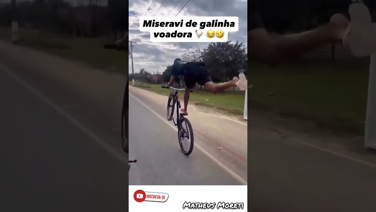 Grau de bike + Galinha voadora = O vídeo mais aleatório que você vai ver hoje! 🤣🚀