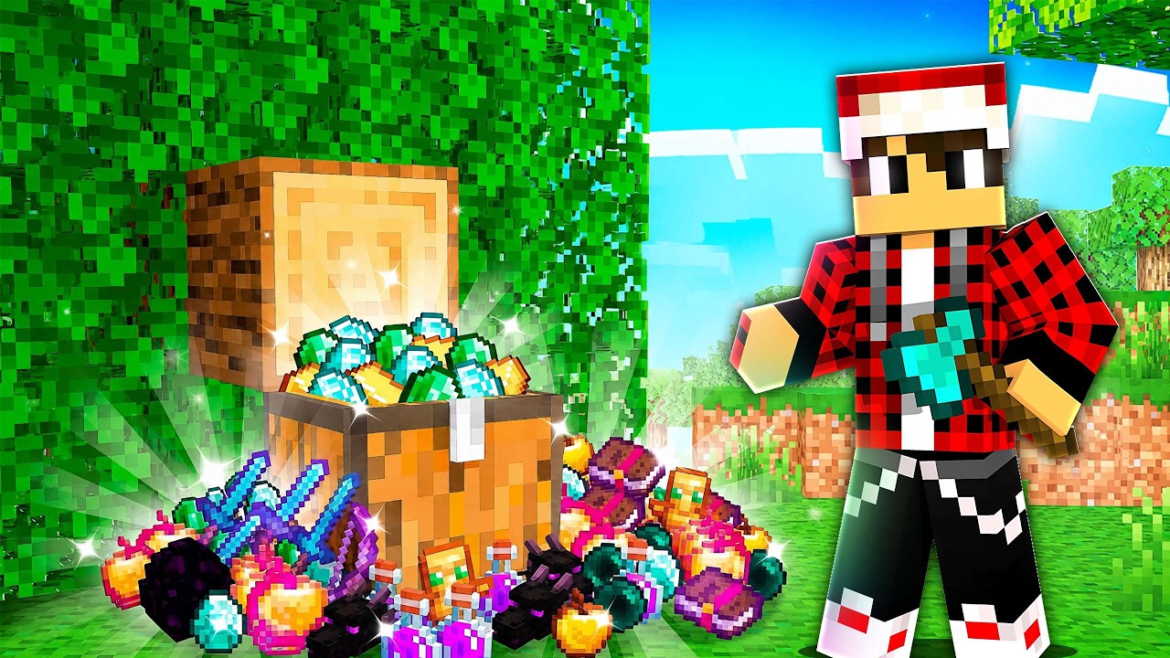 ماين كرافت ولكن الاشجار صناديق !!؟