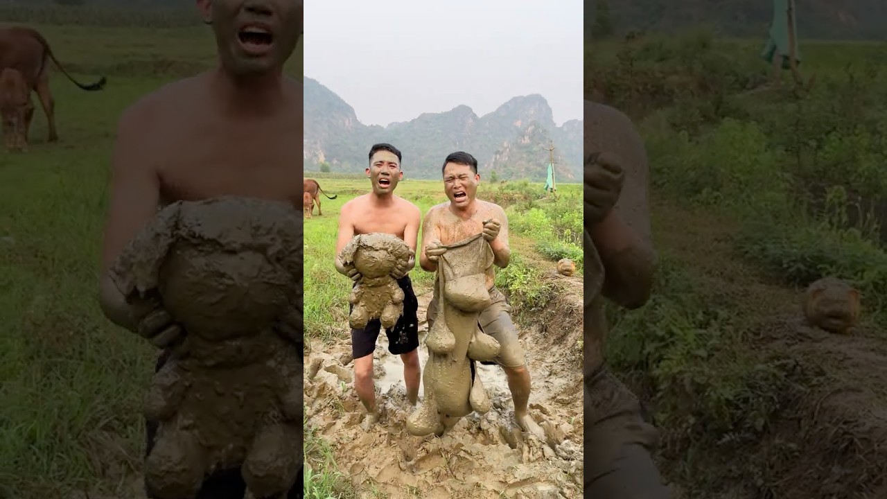 Survival Trick:Two Guys Clean Dirty Items Fast Without Any Machines#survivaltips #campinglife #outdo