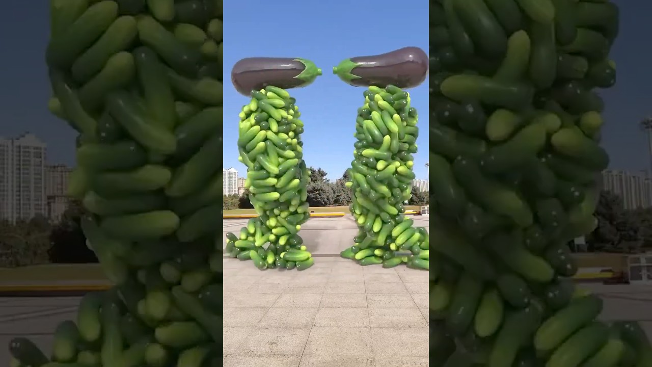 Vegetables collide. c4d works #cute #cat