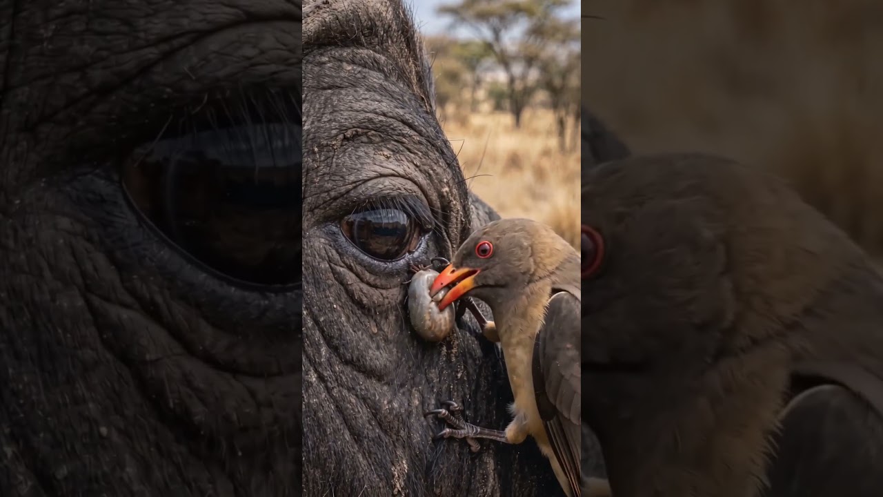 This Tiny Bird Removes Giant Ticks From Buffalo 😳