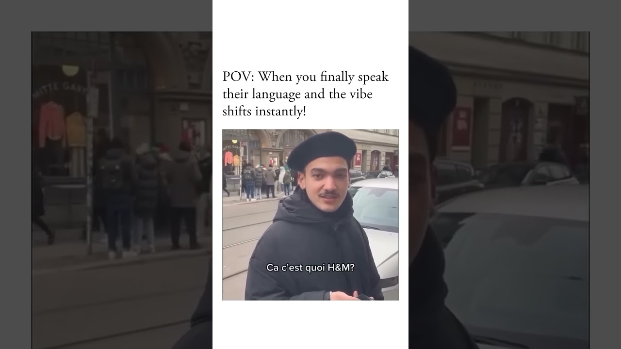 From ‘H&M’ to ‘ash et em’ 😂 just to impress Parisians 😌