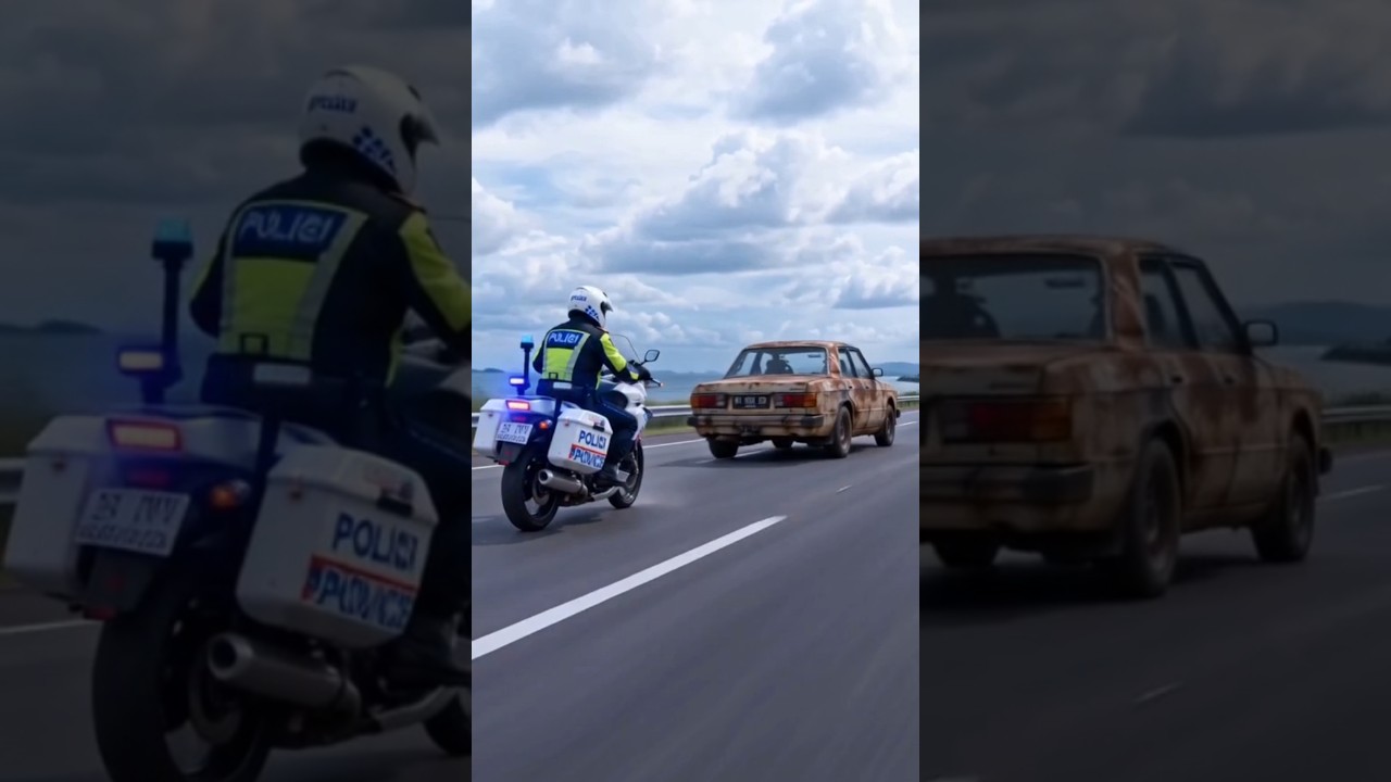 Police Officer Stops a Rusty Car Then It Transforms Into a Supercar#policeofficer #transformation