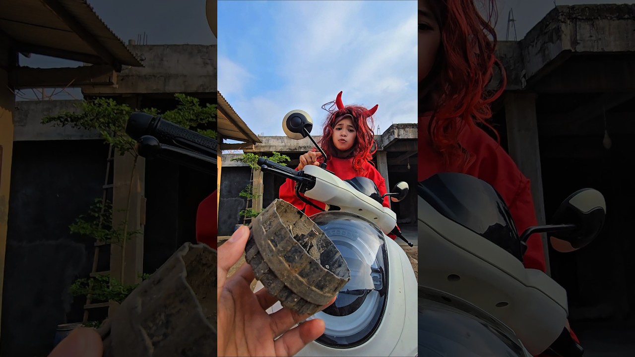 pasang Ban motor mak kunti