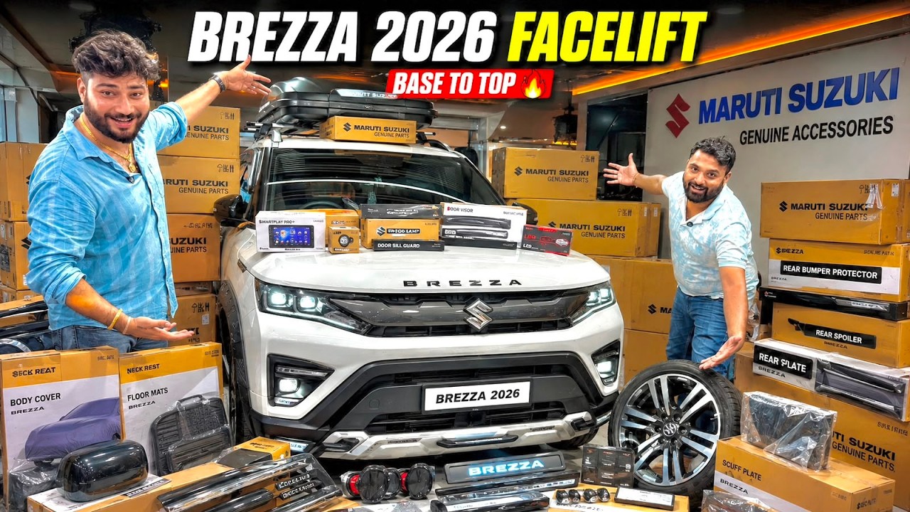 Finally New BREZZAमें ₹1 Lakh लगा दिए 🔥 Premium Accessories Installed in 2026 Brezza Facelift 👌