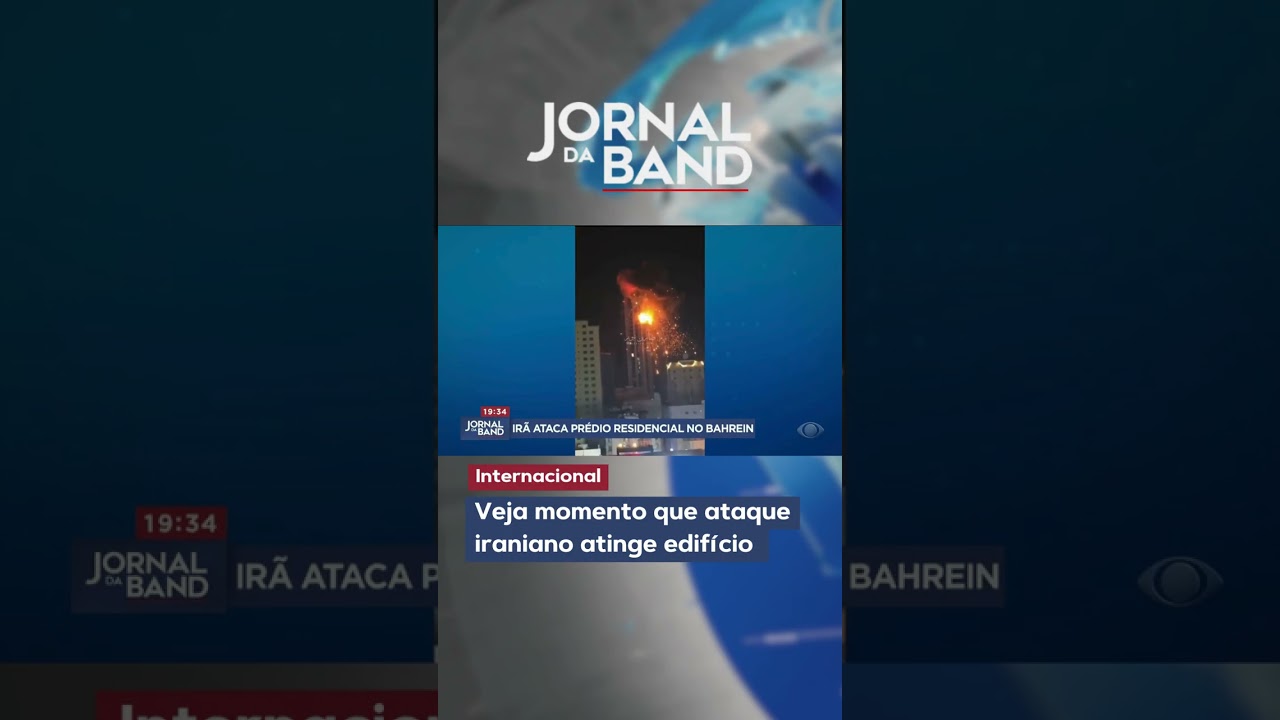 Veja momento que ataque iraniano atinge edifício no Bahrein