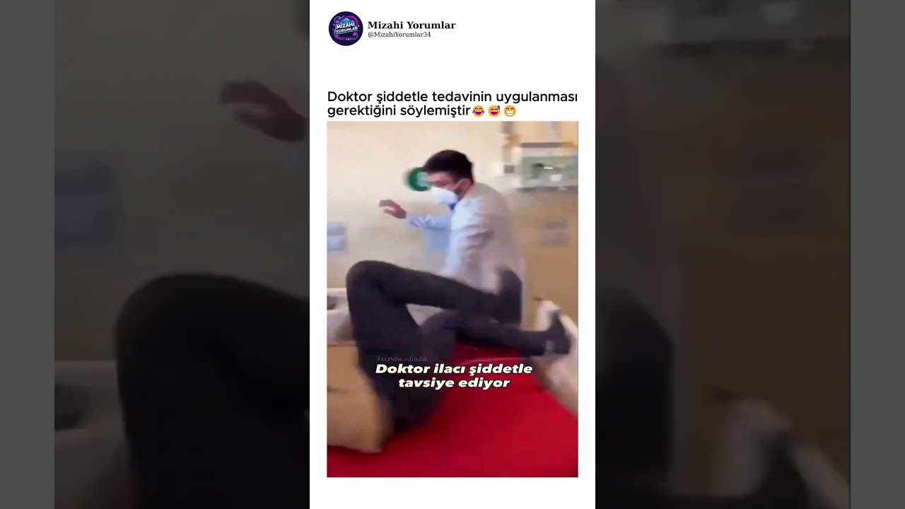 Doktor şiddetle tedavinin uygulanması gerektiğini söylemiştir😂😅😁