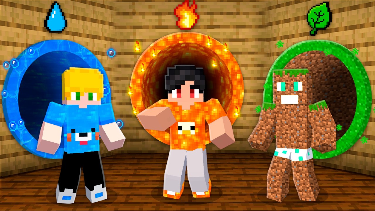 DESAFIO do TUNEL ELEMENTAL no Minecraft!