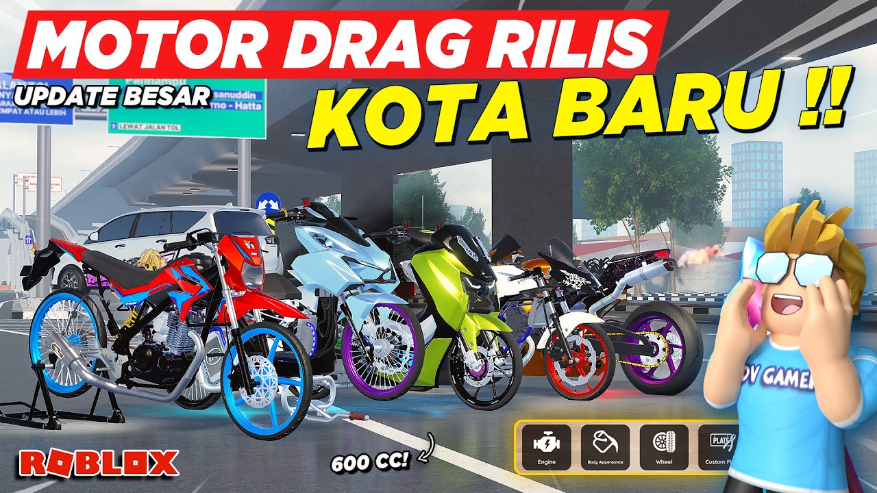 RDID UPDATE BESAR RILIS !! BANYAK MOTOR DRAG LIMITED SUREX MODIFIKASI MESIN DAN MAP BARU - Roblox